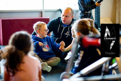 Rick helping one of our CF Kids