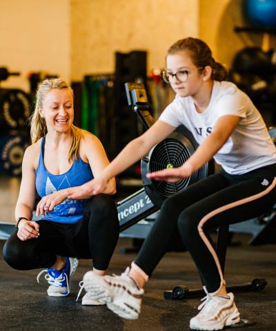 Coach Ag in her happy place coaching kids and teens. 